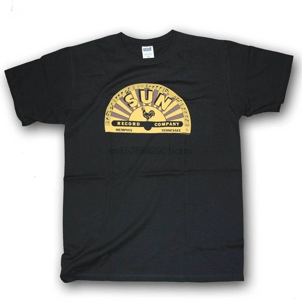Sun Records футболка 100% г. официальный импорт Элвиса Пресли Рой Орбисон Джони наличные