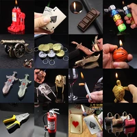 unusual creative jet torch lighter straight flame windproof pocket gift cigarette accessories lighter gadgets for man portable