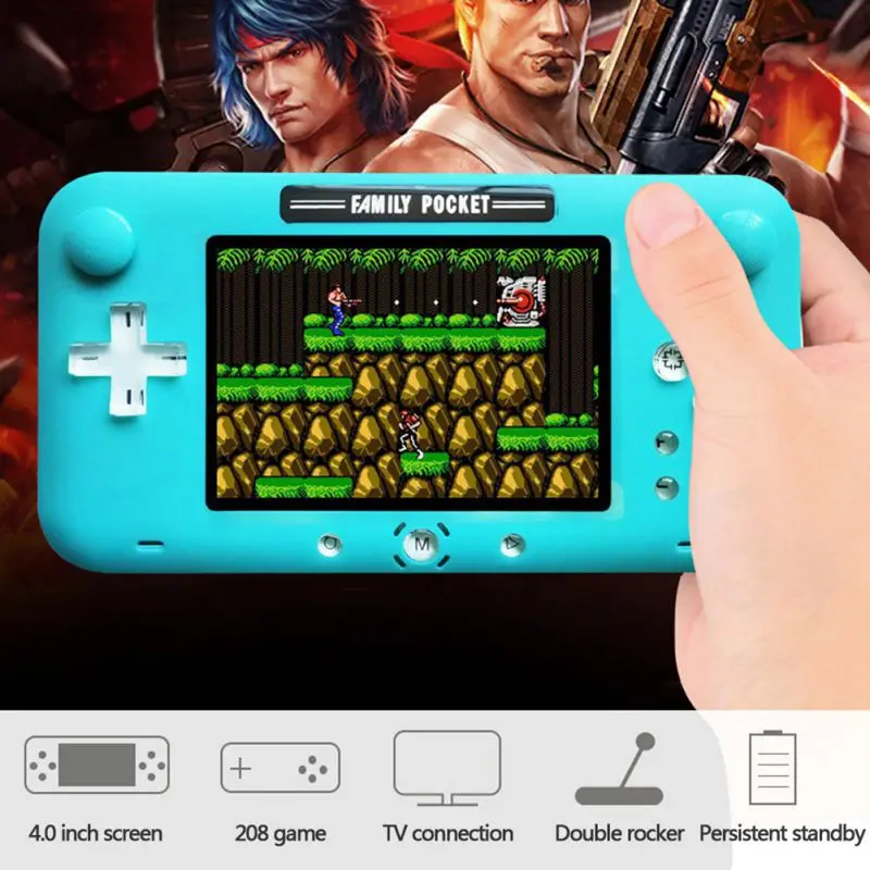 Новая перезаряжаемая Классическая игровая консоль 4 дюймов экран Ретро