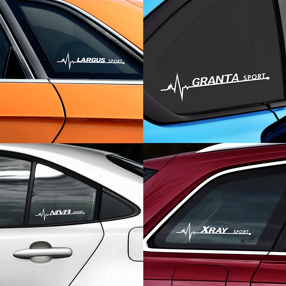 

20*5.5CM 2PCS Car Side Window PVC Protective Sticker Reflective Body Decal For LADA Vesta Kalina Priora Largus Granta Niva Xray