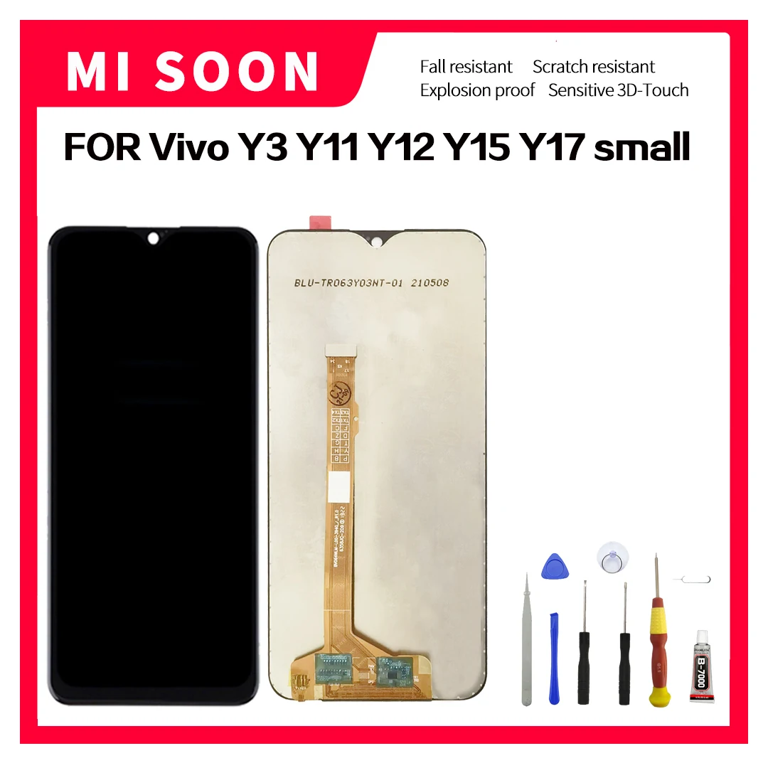 Pantalla LCD para VIVO, montaje de digitalizador t&aacute;ctil con herramientas, para Y3, Y11, Y12, Y15, Y17, smal-0