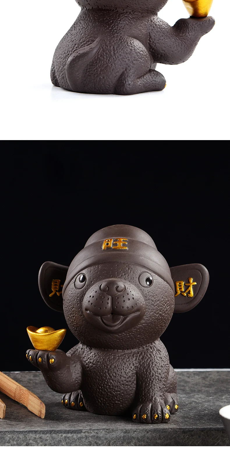 TANGPIN Фиолетовый Глиняный чай ПЭТ милая собака zisha чай играть ручной работы китайский чайный набор кунг-фу украшения