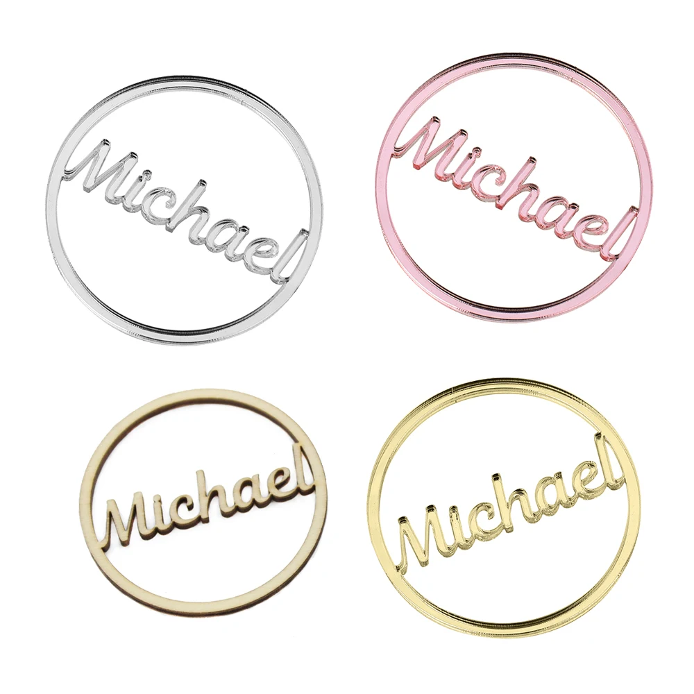 100 шт. деревянные бирки с гравировкой имени|Украшения своими руками для