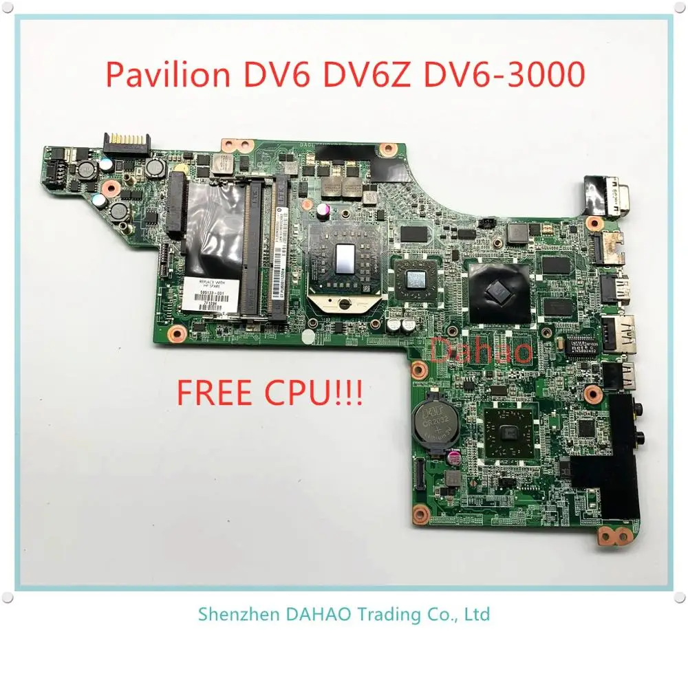 Материнская плата DA0LX8MB6D1 603939-001 (595133-001) для ноутбука HP PAVILION DV6 DV6-3000, DDR3 HD 5650 +, бесплатный процессор