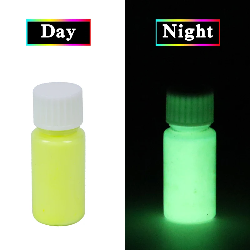 

2 bottles Glow in the Dark Acrylic Luminous Paint Bright Pigment Party Decoration DIY Craft Body Paintc Pigment Nail Art