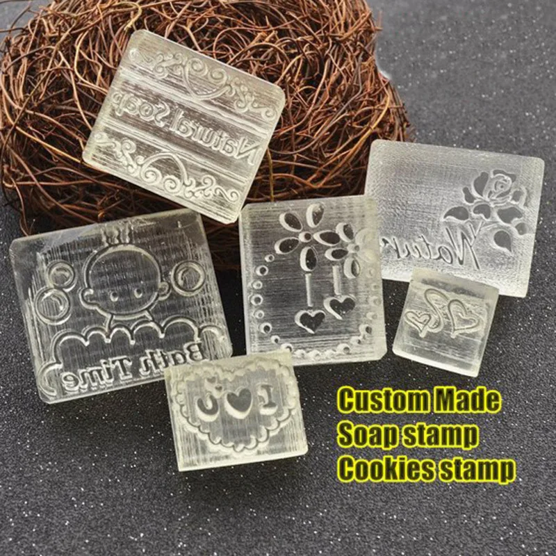 Изготовление на заказ DIY мыло штамп заказное аркрилическое уплотнение ручной