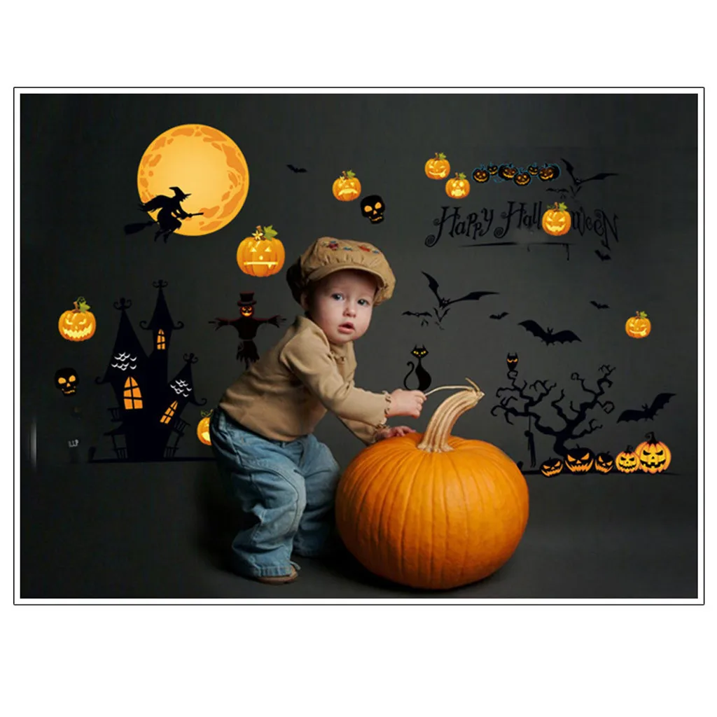 Настенная Наклейка для комнаты украшение на Хэллоуин стикер стену s ужас дверь