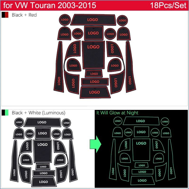 Противоскользящая резиновая накладка на дверь для VW Touran volkswagen age MK1 2003 ~ 2015 2006 2009 2012
