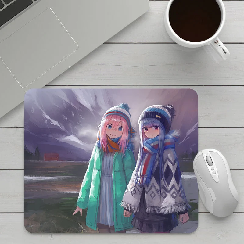 

Small Square Mouse Pad With Cartoon Pattern of Laid-Back Camp Computer Mat Gaming Pc Gamer Barato For Office Mousepepad