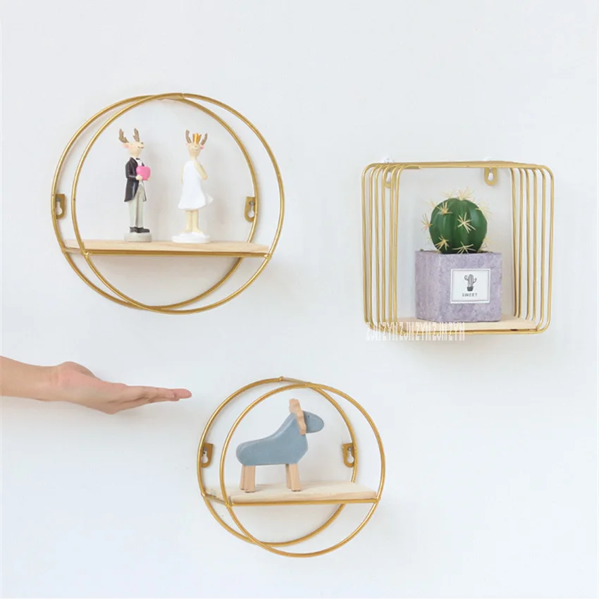 Креативные настенные подвесные железные декоративные полки BG077 современная