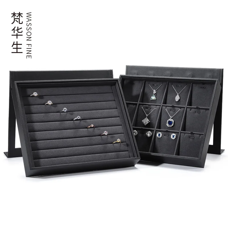 Cover jewelry display tray with cover dustproof live broadcast cargo pendant ring necklace bracelet storage box