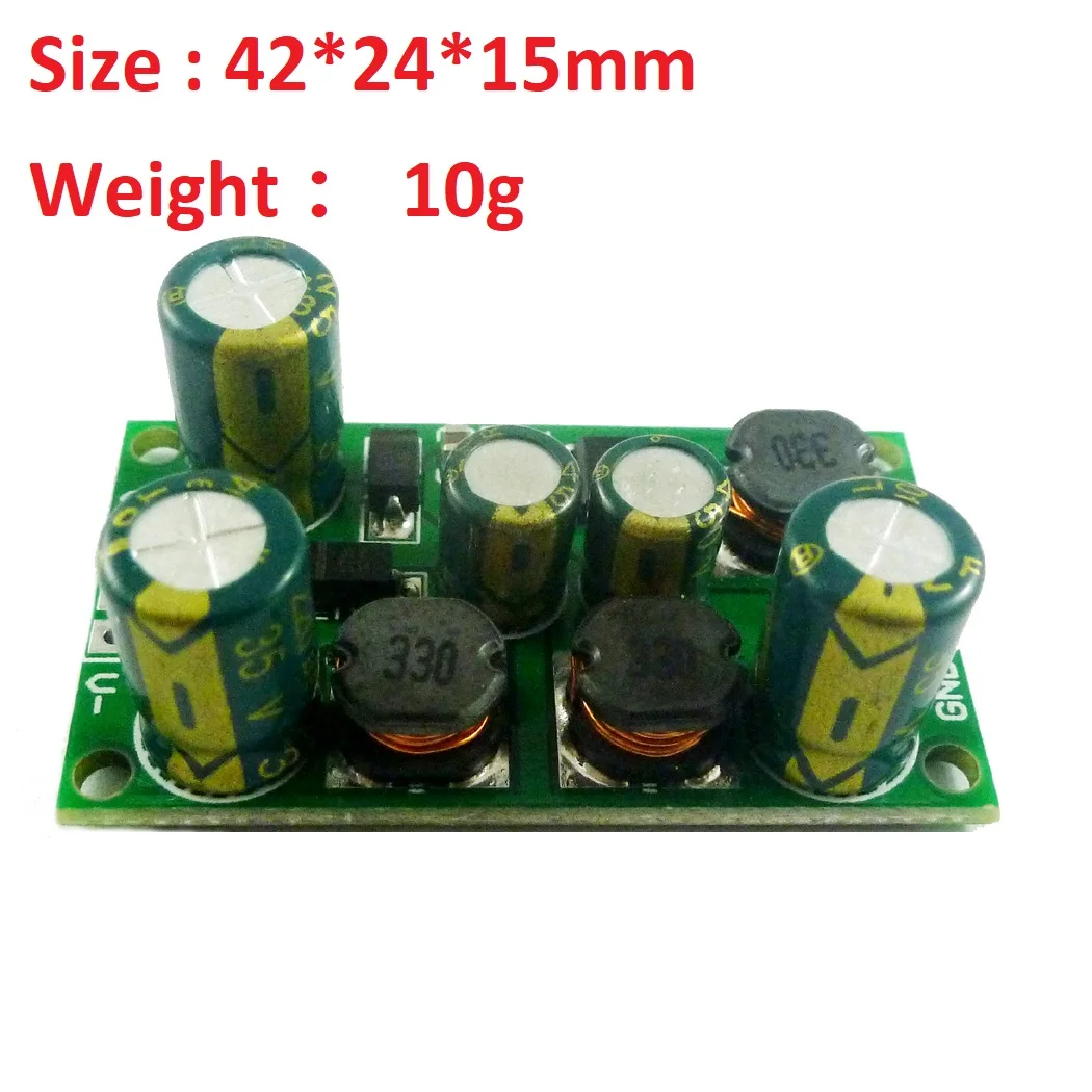

2 in 1 8W Boost-Buck Dual +- Voltage Board 3-24V to 5V 6V 9V 10V 12V 15V 18V 24V for ADC DAC LCD op-amp Speaker