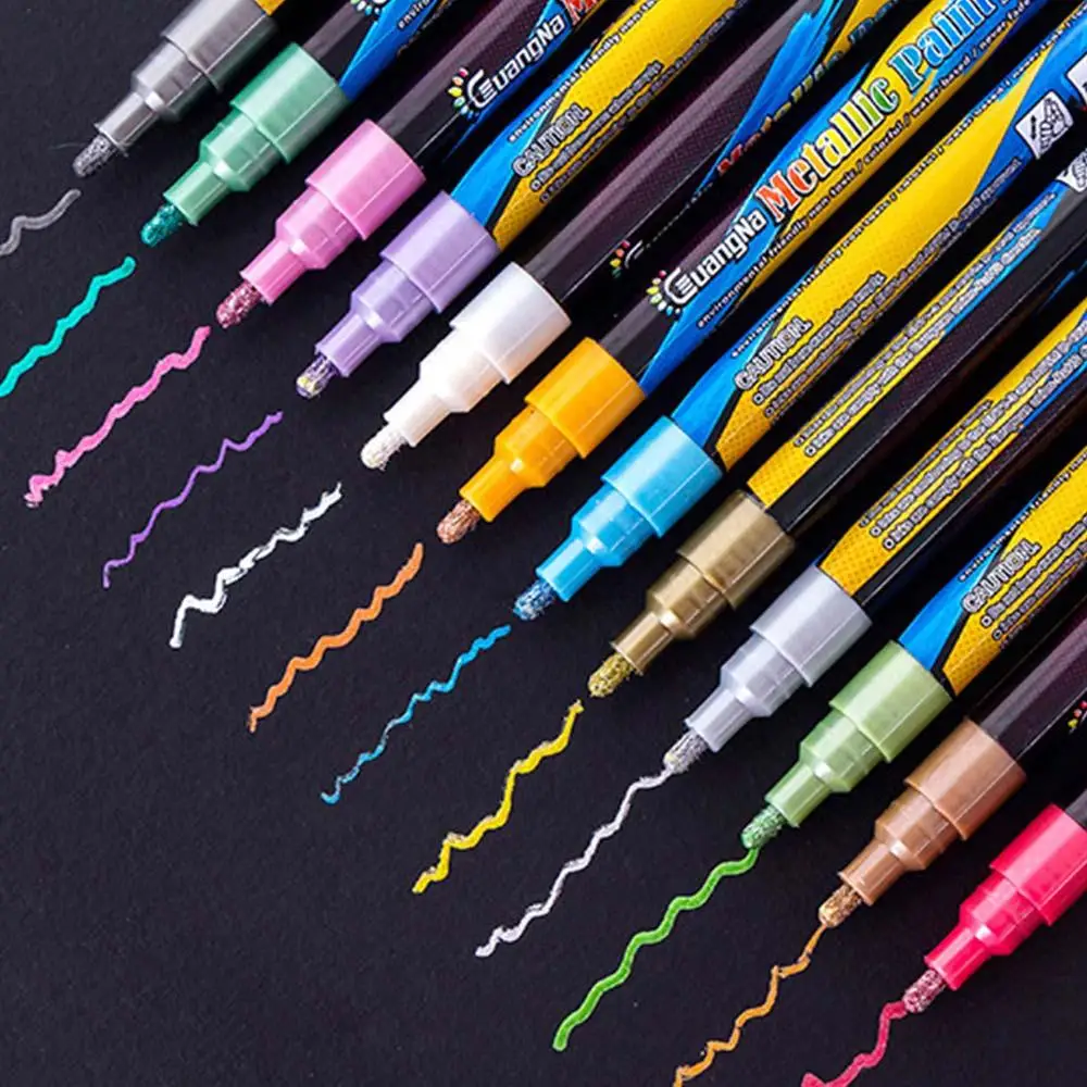 

Acrylic Metallic Tire Metal Paint Ink Graffiti Paint Marker Kids Drawing Pen Colorful Coloring Decorations Tyres