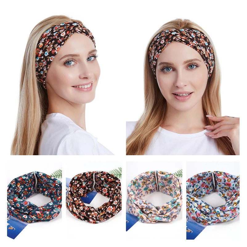 

Printed hairband French pastoral atmosphere holiday leisure headband women's accessories headwear soft comfortable absorb sweat
