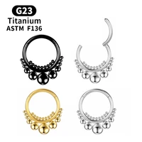 g23 titanium tragus earrings labret septum nose ring hoop drape indian style industrial piercing puncture helix body jewelry
