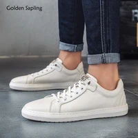 golden sapling fashion men loafers genuine leather flats comfortable mens casual shoes classics driving flat leisure white shoe