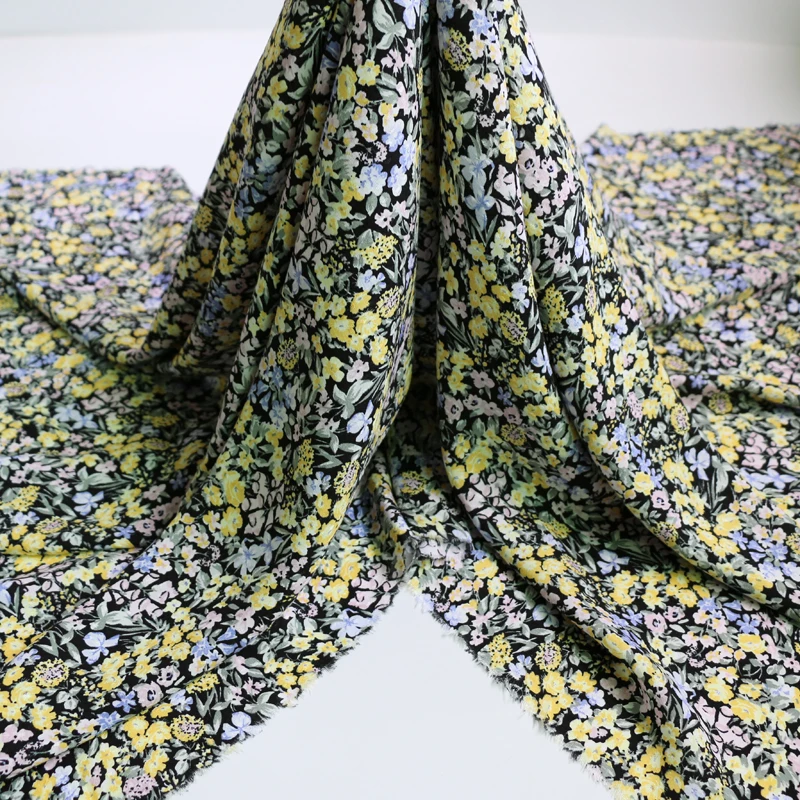 1 meter X 1.4 Retro Dress Material Soft Viscose Fabric Calico | Дом и сад