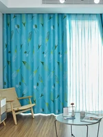 modern blackout curtains leaf pattern for living room window bedroom shading ready made finished drapes blinds b 2jl557
