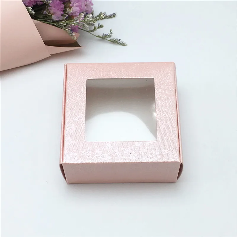50 шт. 6,5x6,5x3 см подарочные коробки с модным принтом "Handmade with love" бумажные коробки для ювелирных изделий чехол для дисплея с индивидуальным логотипом - Цвет: C 4