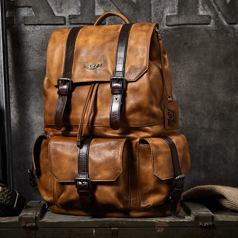 Вместительная дорожная сумка для мужчин рюкзак альпинизма ручной работы из