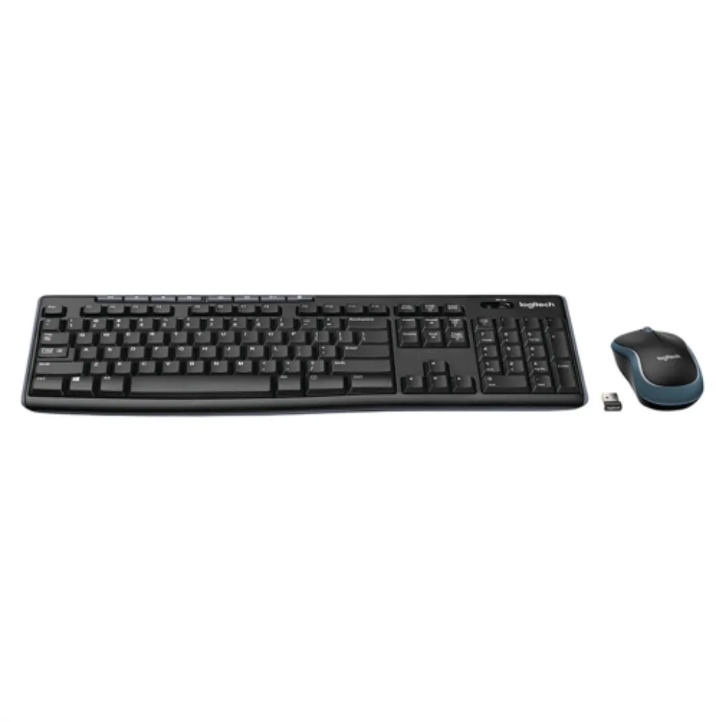 black Logitech MK270 Мышь клавиатура комбо набор 2,4G Беспроводной оптический Мышь с восемью ярлыки стойкий для настольных ПК - Цвет: black