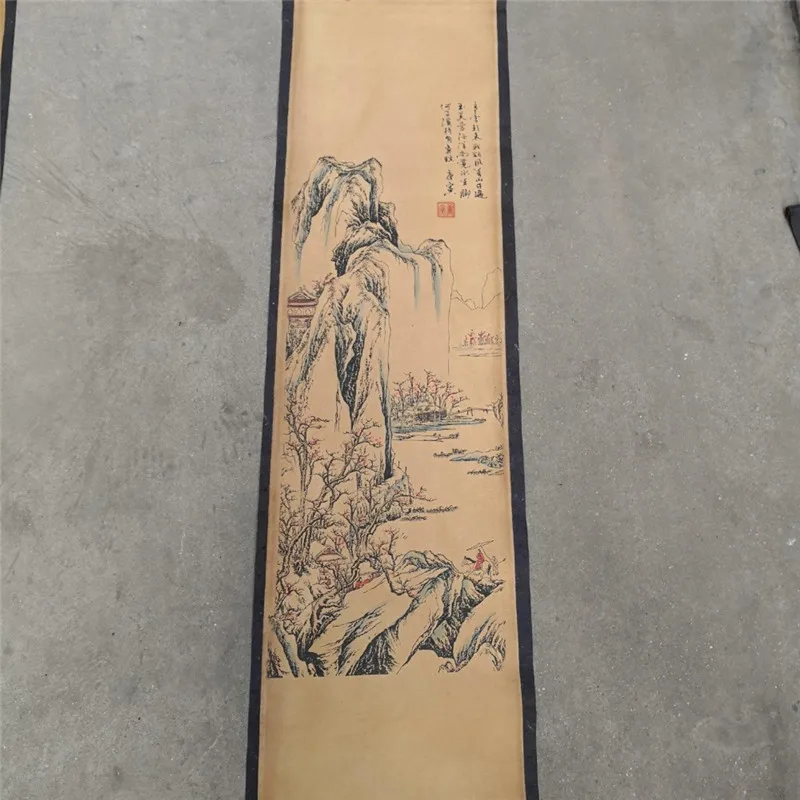 Китайская Картина знаменитостей старые свитки четыре экрана украшение