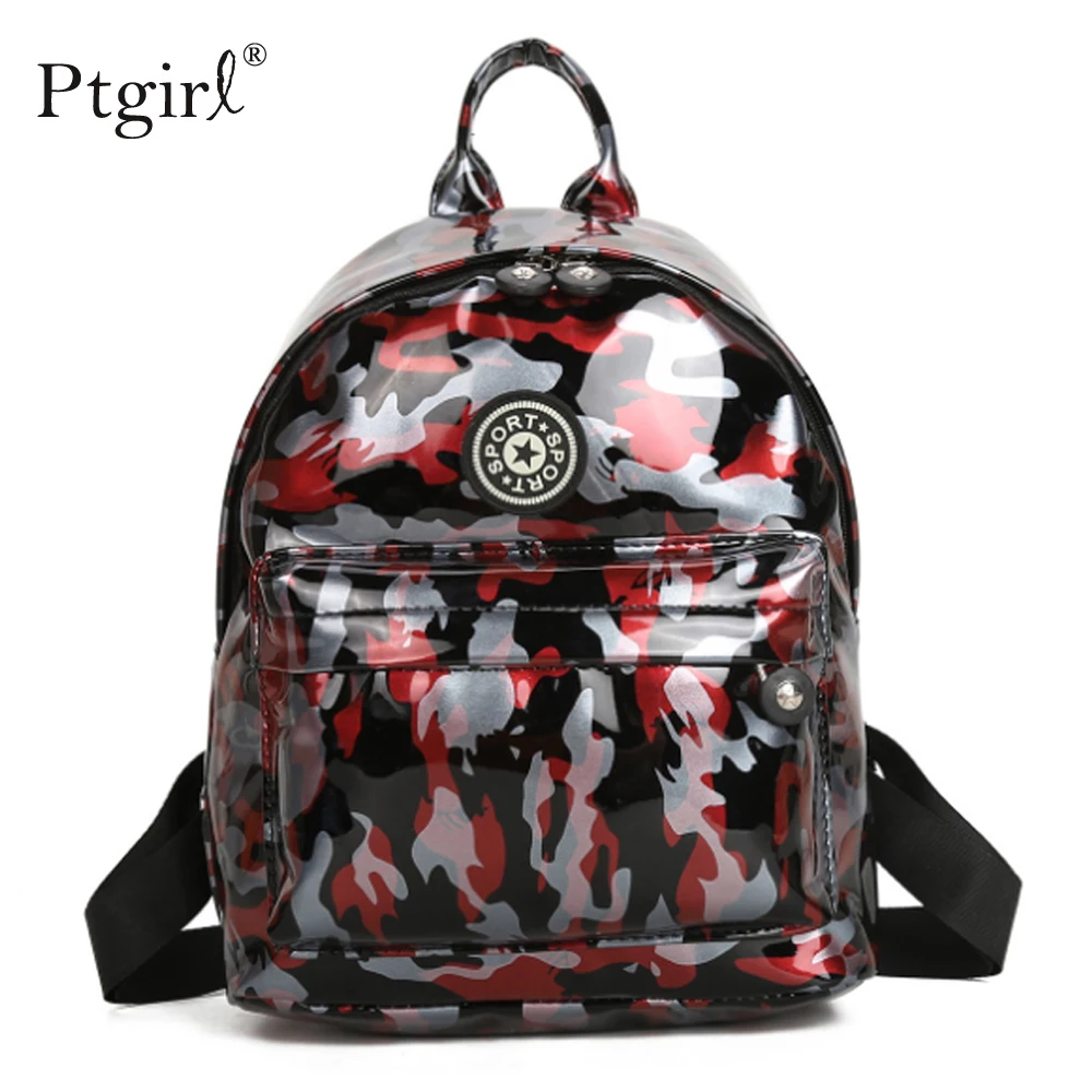 Модный хип хоп голографический рюкзак из искусственной кожи mochilas feminina Ptgirl