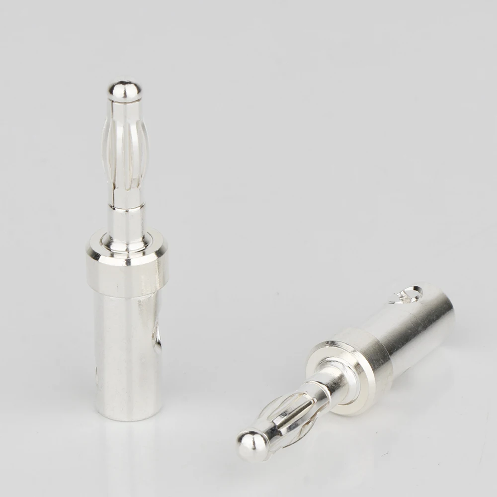 4 шт. без логотипа аудио высококачественный посеребренный штекер типа банан