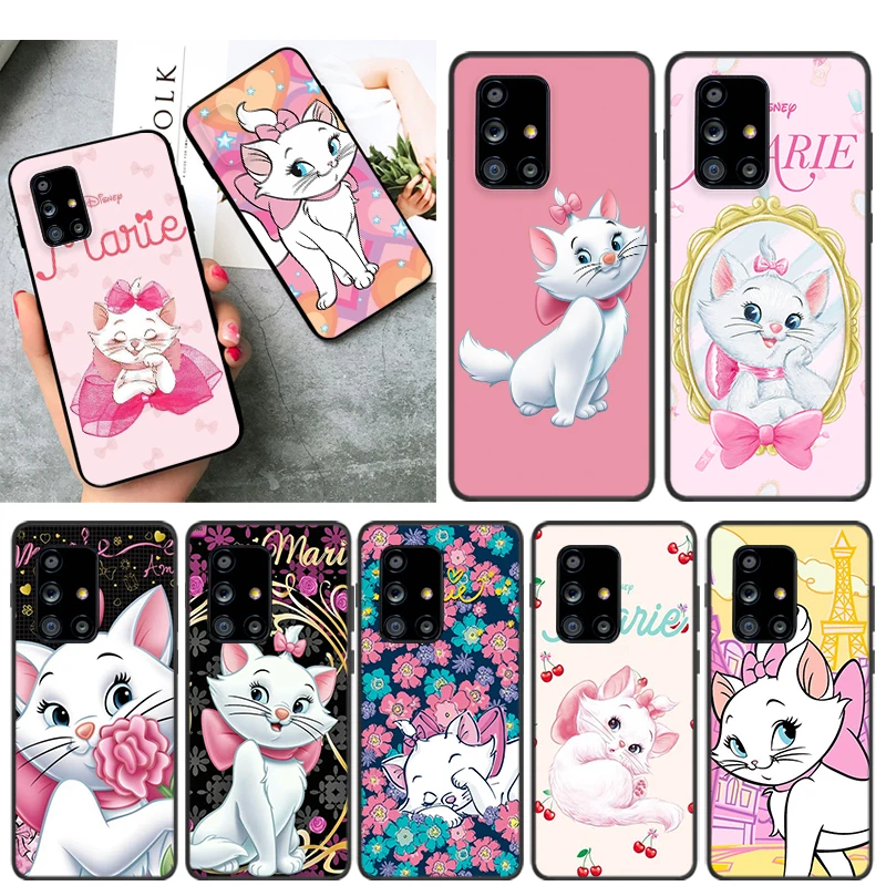 

Silicone Cover Disney Marie Cat For Samsung Galaxy A52S A72 A71 A52 A51 A12 A32 A21S A73 A13 A53 4G 5G Black Phone Case Coque