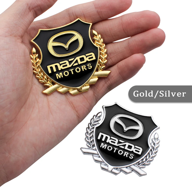 

2pcs 3D Metal Car Emblem Badge Sticker Decorative Decal For Mazda 5 6 323 626 RX8 7 CX5 CX4 CX3 MX3 MX5 Atenza Axela Accessories