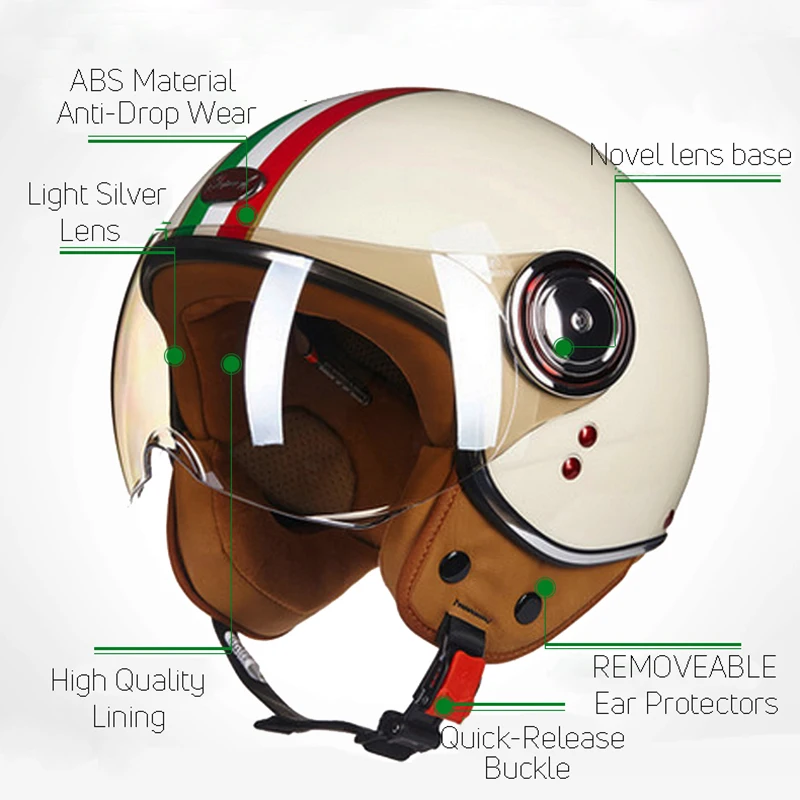 Мотоциклетный шлем BEON Chopper 3/4 винтажные шлемы мотоциклетный каска для мужчин и