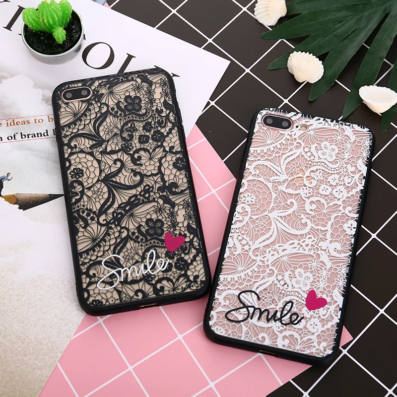 Модный милый чехол с сердечками и кружевом цветочным принтом для OPPO A59 A53 A57 A33 A37 A71