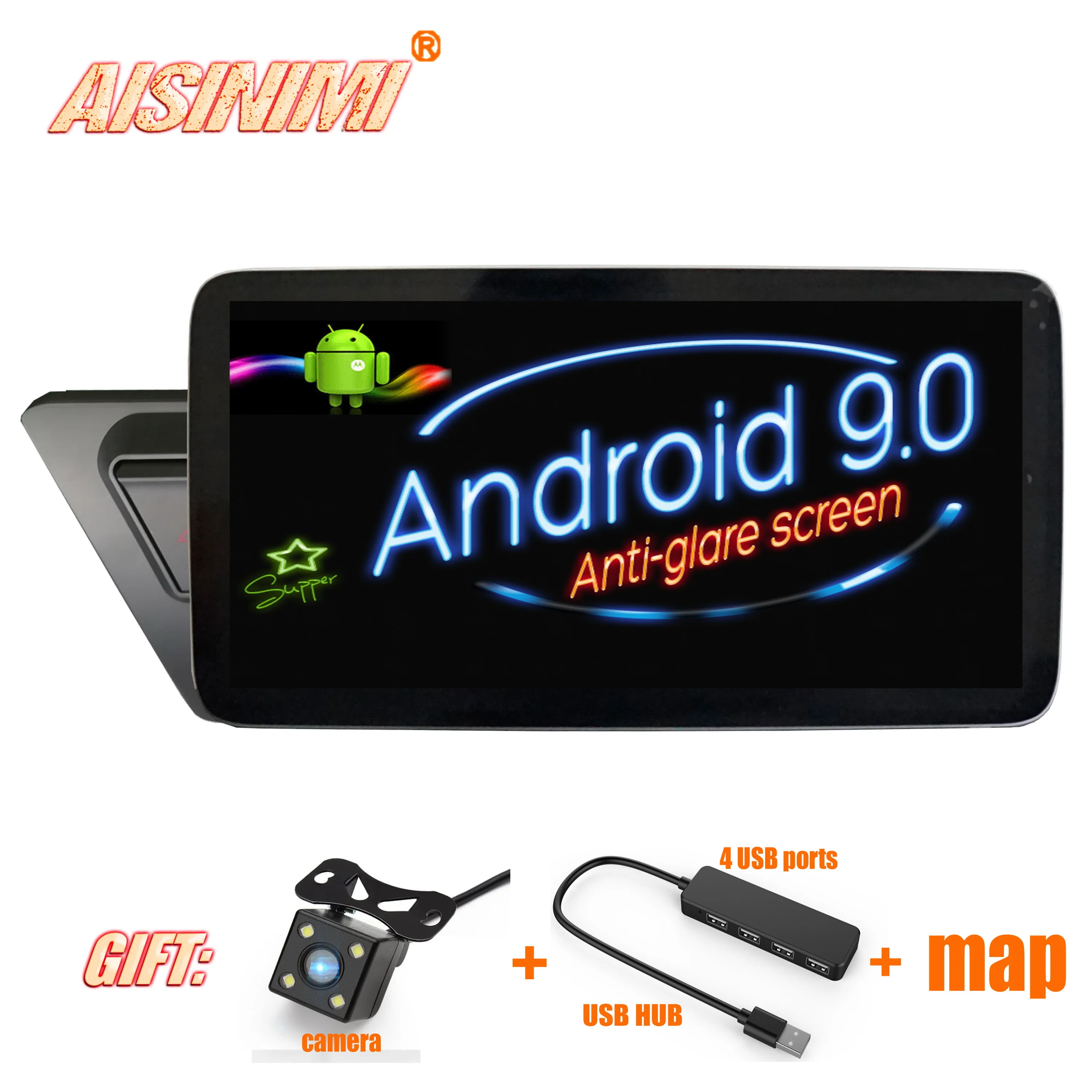 Автомобильный Dvd плеер AISINIMI Android 9 0 для AUDI A4L A5 A4 S4 RS4 дисплей монитора аудио gps
