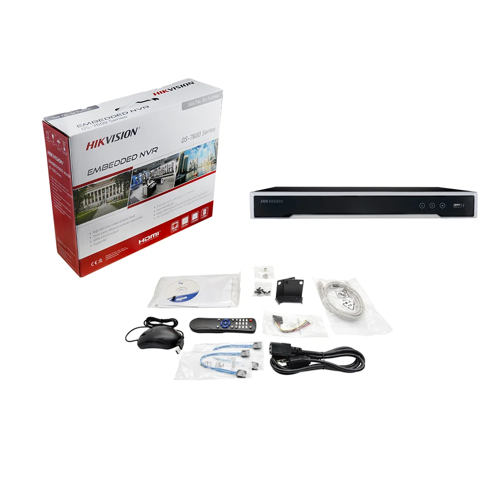 Hikvision 4K POE NVR DS-7608NI-I2/8P 8CH 2 Sata H265 + P2P CCTV для IP-камеры системы видеонаблюдения