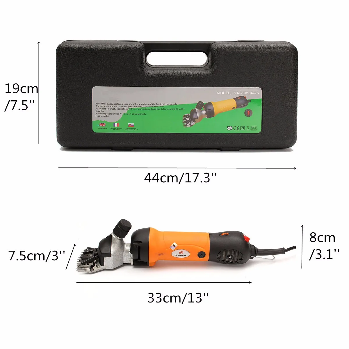 

1600W 110V Flexible shaft Electric Sheep Goat Shearing Machine Trimmer Tool Wool Scissor Cut Clipper Shaving Machine With Box