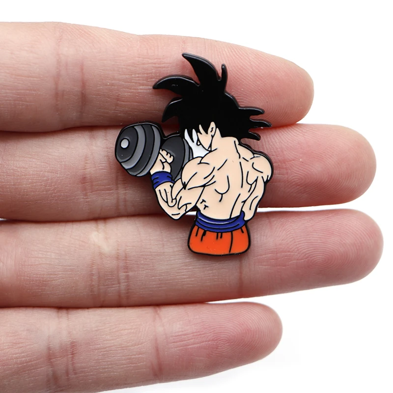 Мультфильм аниме рюкзак булавки Жемчуг дракона эмаль Спорт Сон Гоку отворот