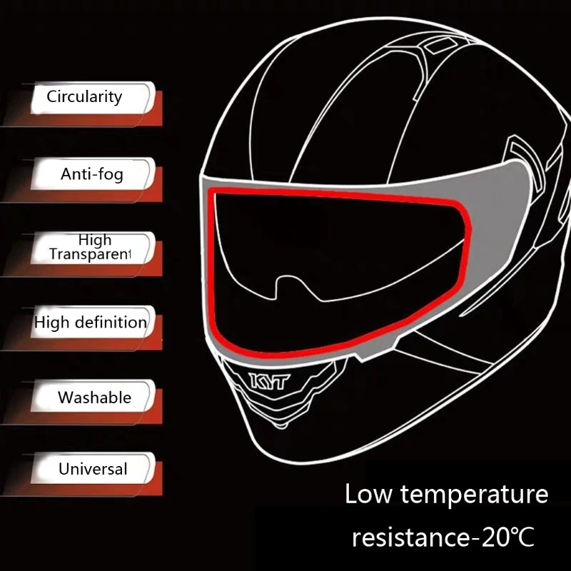 

High quality Anti-Fog Patch Film Clear Universal Lens Film For Motorcycle Visor Shield Fog Resistant Moto Racing Accesso