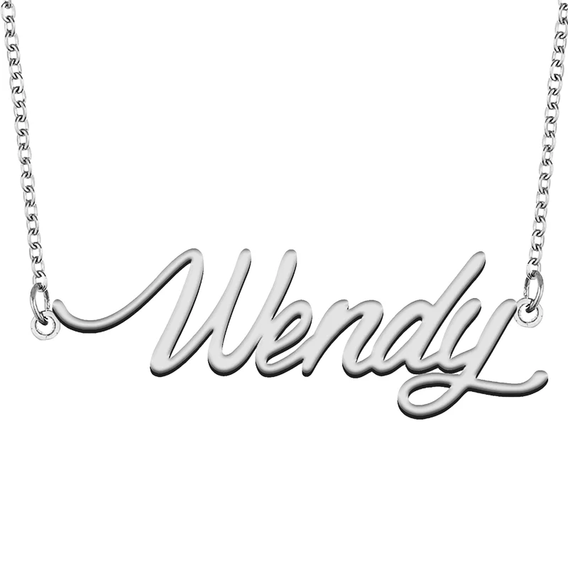 Wendyie индивидуальное ожерелье с именем женское колье персонализированные