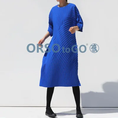 HOT SELLING The dress fashion o-neck half  sleeve solid asymmetrical LOOSE Pocket dresses IN STOCK