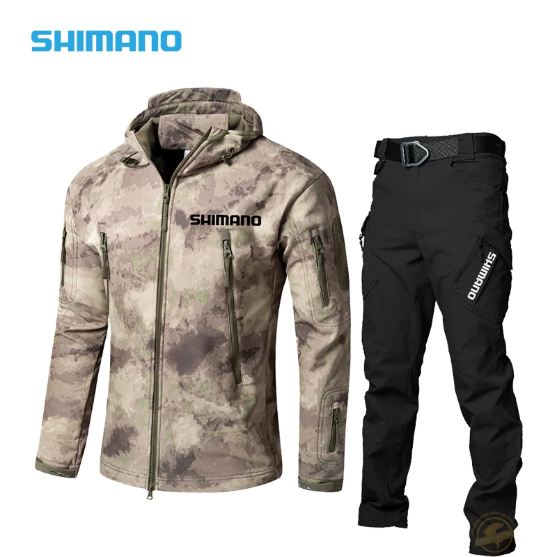 

SHIMANO Men's Autumn Winter Outdoor Fishing Clothing Camouflage High Quality Mountaineering Fishing Suits Cycling Fishing Jacket