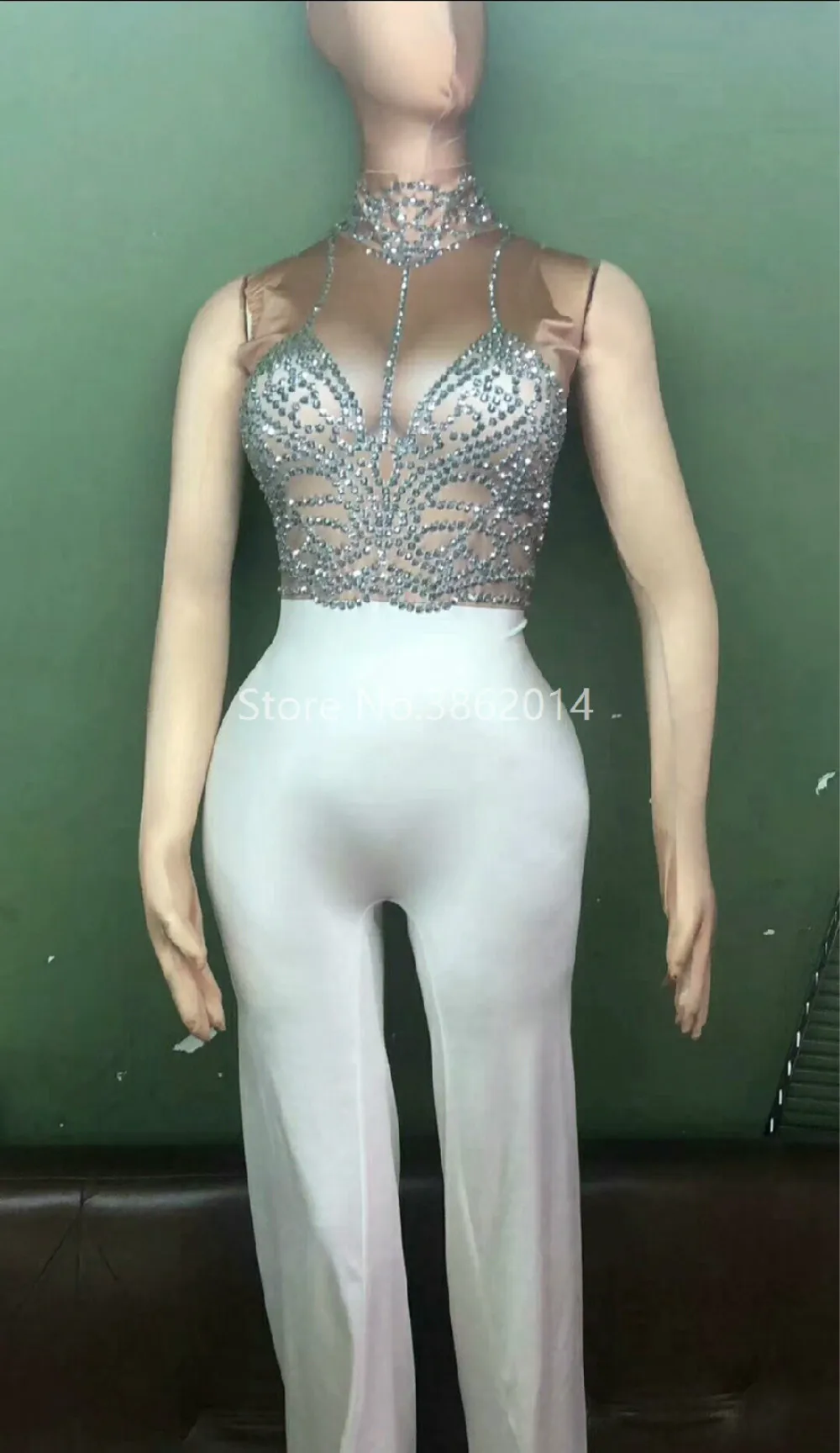 Sparky со стразами свободные леггинсы комбинезон для женщин сценические костюмы