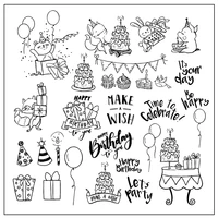 party transparent clear silicone stampseal for diy scrapbookingphoto album decorative clear stamp
