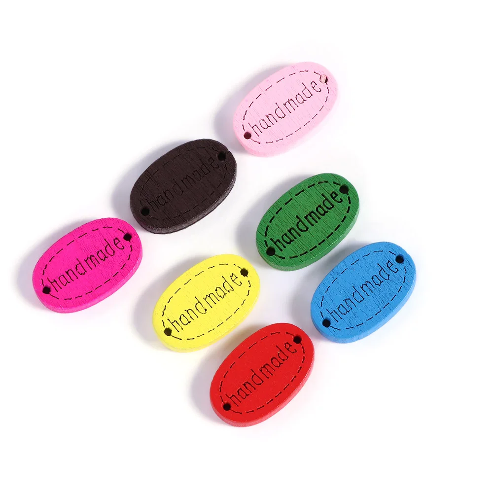 100 шт. деревянные пуговицы для одежды Рукоделие Шитье буквы ручной работы