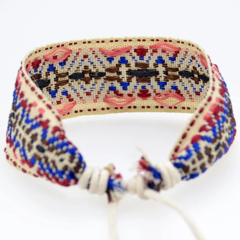 ABL117(1) Boho Embroidery Bracelets for Women Friendship Bohemian Handweave Cotton Rope Cheap Ethnic Pulseras Dropshipping | Украшения и