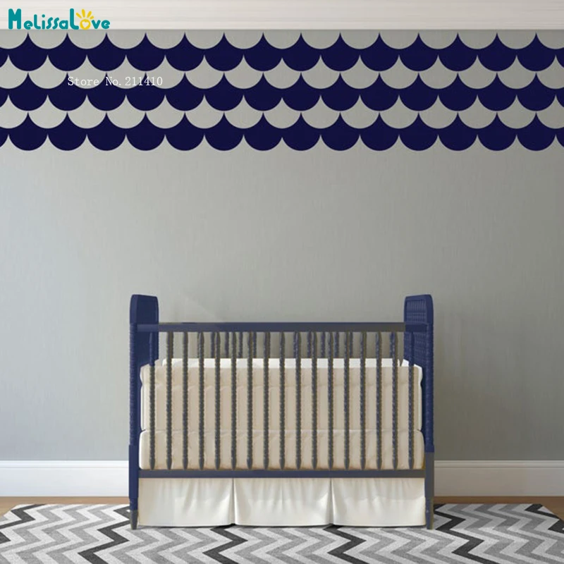 

Modern Scallops Wall Stickers Home Decor Partten New Design Simple Removable Custom Vinyl Art Murals Poster YT5146