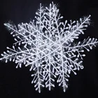 Лидер продаж, Новое поступление, 30 шт., классические рождественские Очаровательные Белые снежинки 11 см, Праздничные рождественские украшения, украшение для дома