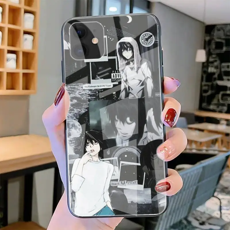 

Anime Manga Death Note Ryuk Phone Case Tempered Glass For Iphone6plus 6S 7 7plus 8 X XS XSmax XR 11 12 Pro Max 12mini