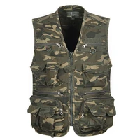 camouflage spring and autumn new mens vest thickened oversized waistcoat multi pocket outdoor military fans training suit