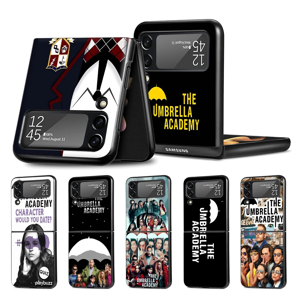 

Cell Phone Case for Samsung Galaxy Z Flip3 5G Black Coque Z Flip 3 Hard PC Luxury Cover Zflip3 Funda Capa The Umbrella Academy