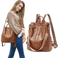 2020 women leather backpacks high quality rucksacks for girls bagpack ladiespack